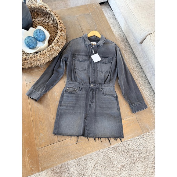 pistola Dresses & Skirts - Pistola Nina Station Denim Mini Dress Women Faded Black Medium